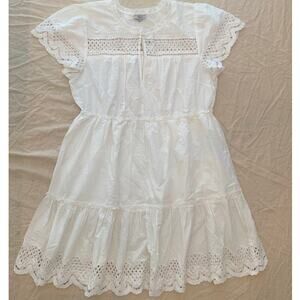 Rails NWT ($288) | White Lettie Eyelet Scalloped Dress | size XL